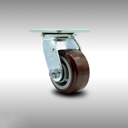 Service Caster 4 Inch Stainless Steel Polyurethane Wheel Swivel Caster with Ball Bearing SCC SCC-SS30S420-PPUB